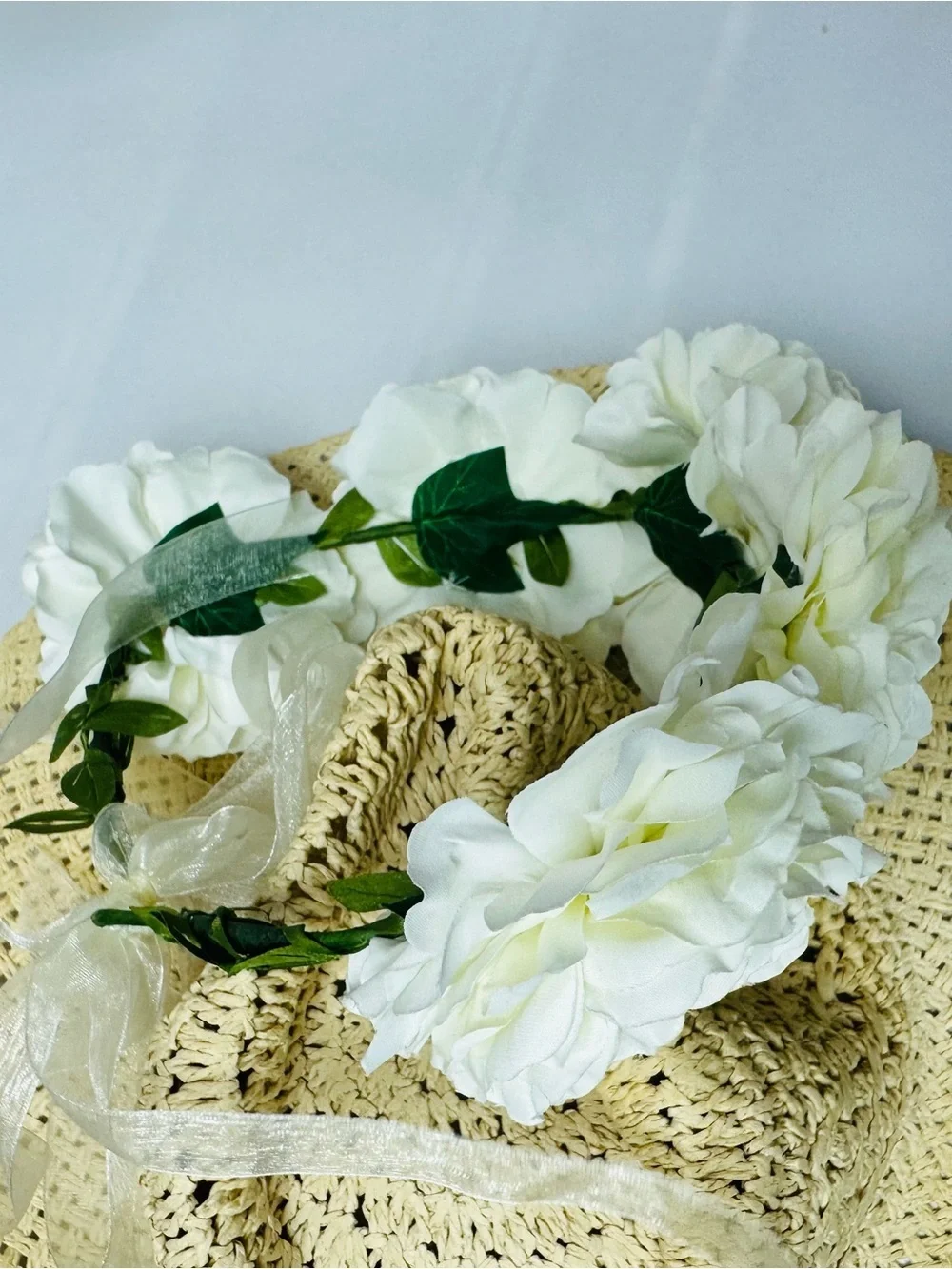 Ivory Floral Crown Headband